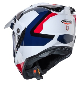 Casca adventure/off road Caberg model Tanami SV Scram H7 alb/rosu/albastru lucios Pinlock ready - lentila Pinlock inclusa - Img 3