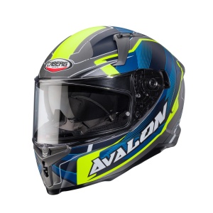 Casca integrala Caberg model Avalon X SV Optic L8 gri/albastru/galben fluor mat Pinlock ready - Img 7
