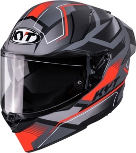 Casca integrala KYT R2R PARSEC MATT GREY/RED ECE 22.06