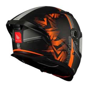 Casca integrala MT Braker SV Charm B4 negru/portocaliu mat (ochelari soare integrati) - tip viziera: MT-V-28B - DKS435 - punctaj maxim SHARP Test - 5 stele - Img 10