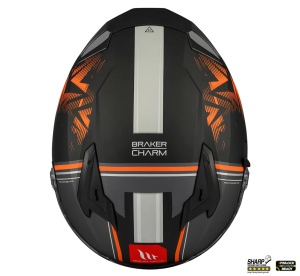 Casca integrala MT Braker SV Charm B4 negru portocaliu mat - Img 6