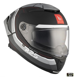 Casca MT Thunder 4 SV R25 B2 negru gri mat cu ochelari de soare interiori coborati