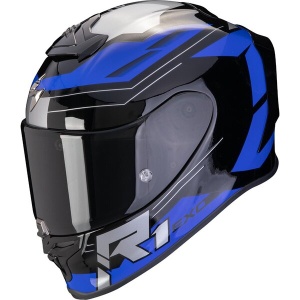 Casca integrala sport SCORPION EXO-R1 EVO AIR BLAZE L Negru/Albastru/Rosu - Img 3