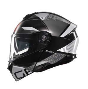 Casca modulabila MT Genesis SV Atempo B2 negru/gri lucios Pinlock ready - omologare noua ECE 22.06 - tip viziera: MT-V-25 - Img 6