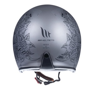 Casca open face motociclete MT Le Mans 2 SV Skull & Rose A2 negru/gri mat (ochelari soare integrati) - Img 2