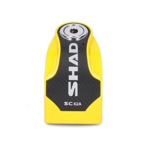Disc lock with alarm SHAD SC62A C0S6203A galben pin 10mm - Img 2