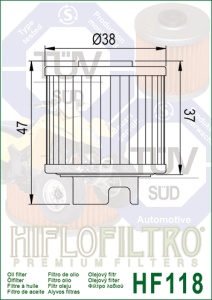 Filtru de ulei HIFLOFILTRO HF118 - Img 2