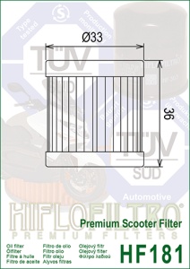 Filtru de ulei HIFLOFILTRO HF181 - Img 2