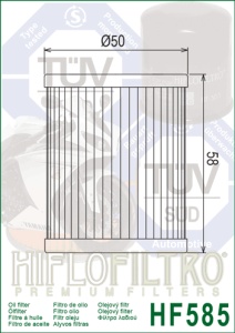 Filtru de ulei HIFLOFILTRO HF585 - Img 2