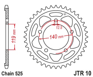 Foaie spate JT JTR 10-42 42T, 525