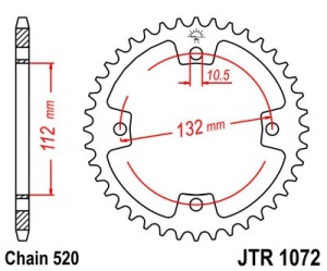 Foaie spate JT JTR 1072-38 38T, 520 - Img 2