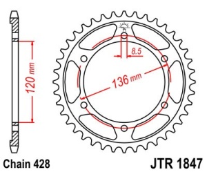 Foaie spate JT JTR 1847-47 47T, 428 - Img 2