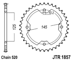 Foaie spate JT JTR 1857-36 36T, 520 - Img 2