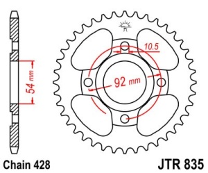 Foaie spate JT JTR 835-49 49T, 428 - Img 2
