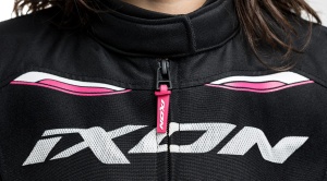 Geaca (jacheta) motociclete femei Racing/Roadster Ixon vara model Striker AIR WPL LS culoare: negru/fuchsia (roz) - Img 4