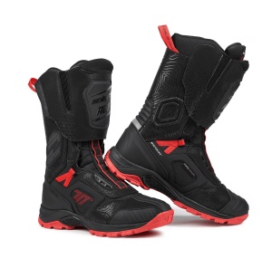 Ghete (cizme) moto Adventure (Touring) Unisex Seventy model SD-BA6 Stelvio culoare: negru/rosu