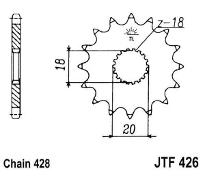 Kit de lant D.I.D Chain - Argintiu chain 428 D, Non-sealed, CHK front sprocket JT, CHK rear sprocket SUPERSPROX pentru SUZUKI GN 125 1999 - Img 3