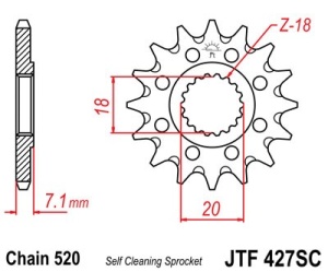 Kit de lant D.I.D Chain - Argintiu chain 520 VX, X-ring (X, NX, QX, XS), CHK front sprocket JT, CHK rear sprocket SUPERSPROX pentru SUZUKI RM 125 1983-2012 - Img 3