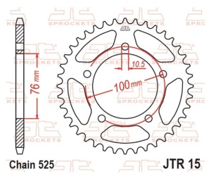 Kit de lant D.I.D Chain - Argintiu chain 525 VX, X-ring (X, NX, QX, XS), CHK front sprocket JT, CHK rear sprocket JT pentru BENELLI BN 600 2014-2017 - Img 6