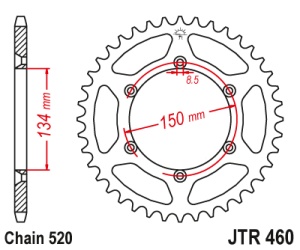 Kit de lant D.I.D Chain - Auriu chain 520 ERT, Non-sealed, CHK front sprocket JT, CHK rear sprocket JT pentru KAWASAKI KX 125 2003 - Img 5