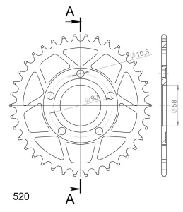 Kit de lant D.I.D Chain - Auriu chain 520 VX, X-ring (X, NX, QX, XS), CHK front sprocket JT, CHK rear sprocket SUPERSPROX pentru HONDA NSR 125 (R) 1999-2002 - Img 5