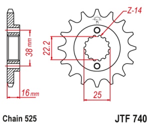 Kit de lant D.I.D Chain - Auriu chain 525 ZVM-X, X-ring (X, NX, QX, XS), CHK front sprocket JT, CHK rear sprocket JT pentru DUCATI ST4S 996 Sporttouring (ABS) 2003-2005 - Img 3