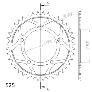 Kit de lant D.I.D Chain - Auriu chain 525 ZVM-X, X-ring (X, NX, QX, XS), CHK front sprocket JT CHK rubber cushioned, CHK rear sprocket SUPERSPROX pentru APRILIA RSV 1000 R (Mille) 2004-2009 - Img 6