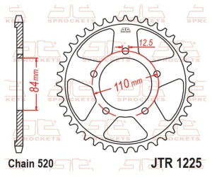 Kit de lant EK - Argintiu chain 520 SRO, O-ring, CHK front sprocket JT, CHK rear sprocket JT pentru HONDA CMX 500 Rebel 2017-2025 - Img 6