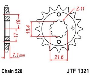 Kit de lant EK - Argintiu chain 520 SRO, O-ring, CHK front sprocket JT, CHK rear sprocket JT pentru HONDA CRF 250 F 2019-2025 - Img 3