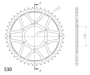 Kit de lant EK - Argintiu chain 530 SRX, X-ring (X, NX, QX, XS), CHK front sprocket JT, CHK rear sprocket SUPERSPROX pentru KAWASAKI ZX-9R Ninja 900 1994-1997 - Img 5