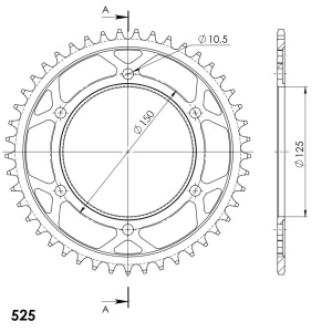 Kit de lant EK - Argintiu lant 525 SRX, X-Ring, pinion fata JT cauciucat, foaie spate SUPERSPROX pentru KTM Superenduro 950 R 2006-2009 - Img 5