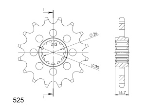 Kit de lant EK - Argintiu lant 525 SRX, X-Ring, pinion fata SUPERSPROX, foaie spate SUPERSPROX pentru HONDA XL 1000 V Varadero 1999-2013 - Img 3