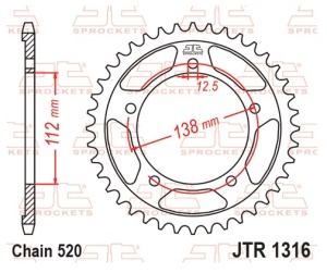 Kit de lant EK - Auriu chain 520 MVXZ, X-ring (X, NX, QX, XS), CHK front sprocket JT, CHK rear sprocket JT pentru HONDA NC 700 D Integra 2012-2013 - Img 6