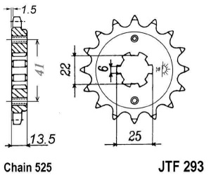 Kit de lant EK - Auriu chain 525 MVXZ, X-ring (X, NX, QX, XS), CHK front sprocket JT, CHK rear sprocket JT pentru HONDA XL 600 V Transalp 1987-1988 - Img 3
