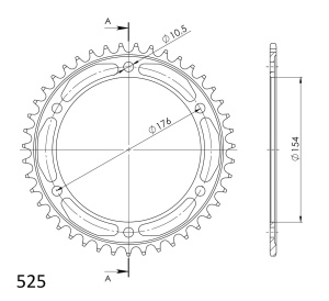 Kit de lant EK - Auriu chain 525 MVXZ, X-ring (X, NX, QX, XS), CHK front sprocket JT CHK rubber cushioned, CHK rear sprocket SUPERSPROX pentru HONDA VFR 800 X Crossrunner 2015-2020 - Img 6