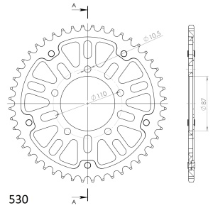 Kit de lant EK - Auriu chain 530 MVXZ, X-ring (X, NX, QX, XS), CHK front sprocket JT CHK rubber cushioned, CHK rear sprocket SUPERSPROX STEALTH pentru SUZUKI GSF 650 Bandit / S / A 2005-2006 - Img 5