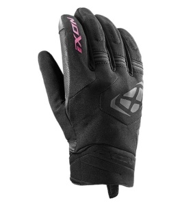 Manusi femei Roadster Mid-season textil/piele Ixon model MIG 2 WP LS culoare: negru/fuchsia (roz) - degete tactile - waterproof