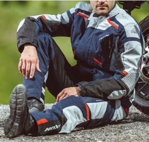 Pantaloni motociclete barbati Touring/Adventure Ixon All season model Midgard MS culoare: gri/navy/negru - Img 3