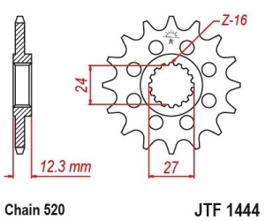 Pinion fata JT JTF 1444-17 17T, 520 - Img 2