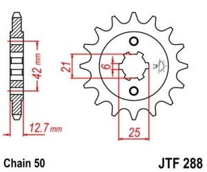 Pinion fata JT JTF 288-15 15T, 530 - Img 2