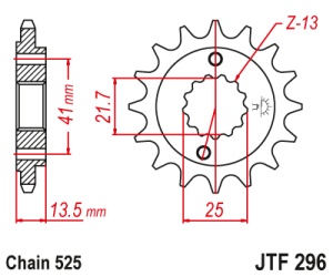Pinion fata JT JTF 296-15 15T, 525 - Img 2