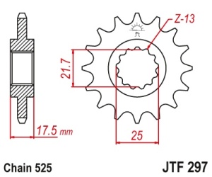 Pinion fata JT JTF 297-15 15T, 525 - Img 2