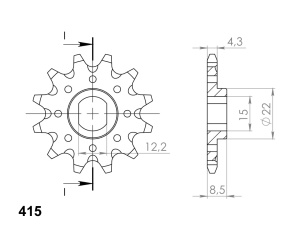 Pinion fata SUPERSPROX CST-1899:11 11T, 415 - Img 2
