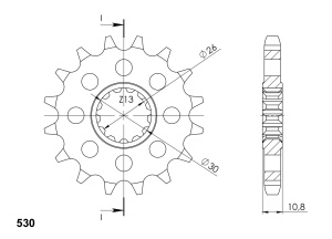 Pinion fata SUPERSPROX CST-579:15 15T, 530 - Img 2