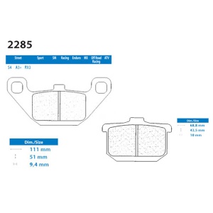 Placute de frana Carbone Lorraine 2285 S4