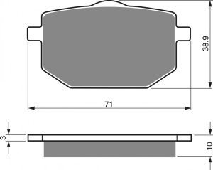 Placute de frana GOLDFREN 029 S3