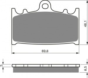 Placute de frana GOLDFREN 032 S33 STREET FRONT