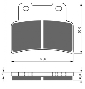 Placute de frana GOLDFREN 251 S33 STREET FRONT