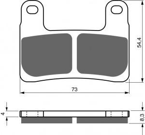 Placute de frana GOLDFREN 397 S3