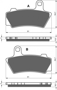 Placute de frana GOLDFREN 446 S33 STREET FRONT